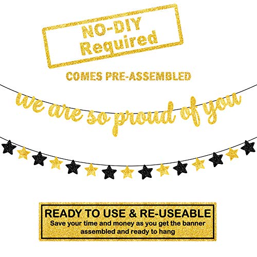 Image of KatchOn, We are So Proud of You Banner - 10 Feet No DIY | Glitter Grad Banners, Graduations Garland, 2026 Graduation Decorations | We are Proud of You Banners, 2026 Graduation Party Decorations