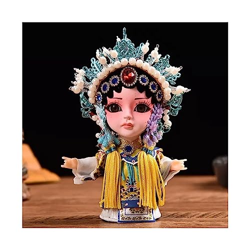Lingula Statue Figurines Desktop Beijing Gift Beijing Style Doll Doll Decorations Beijing Opera Facial Makeup Opera Character Gifts Chinese Style Decorative Ornaments (Color : 9)