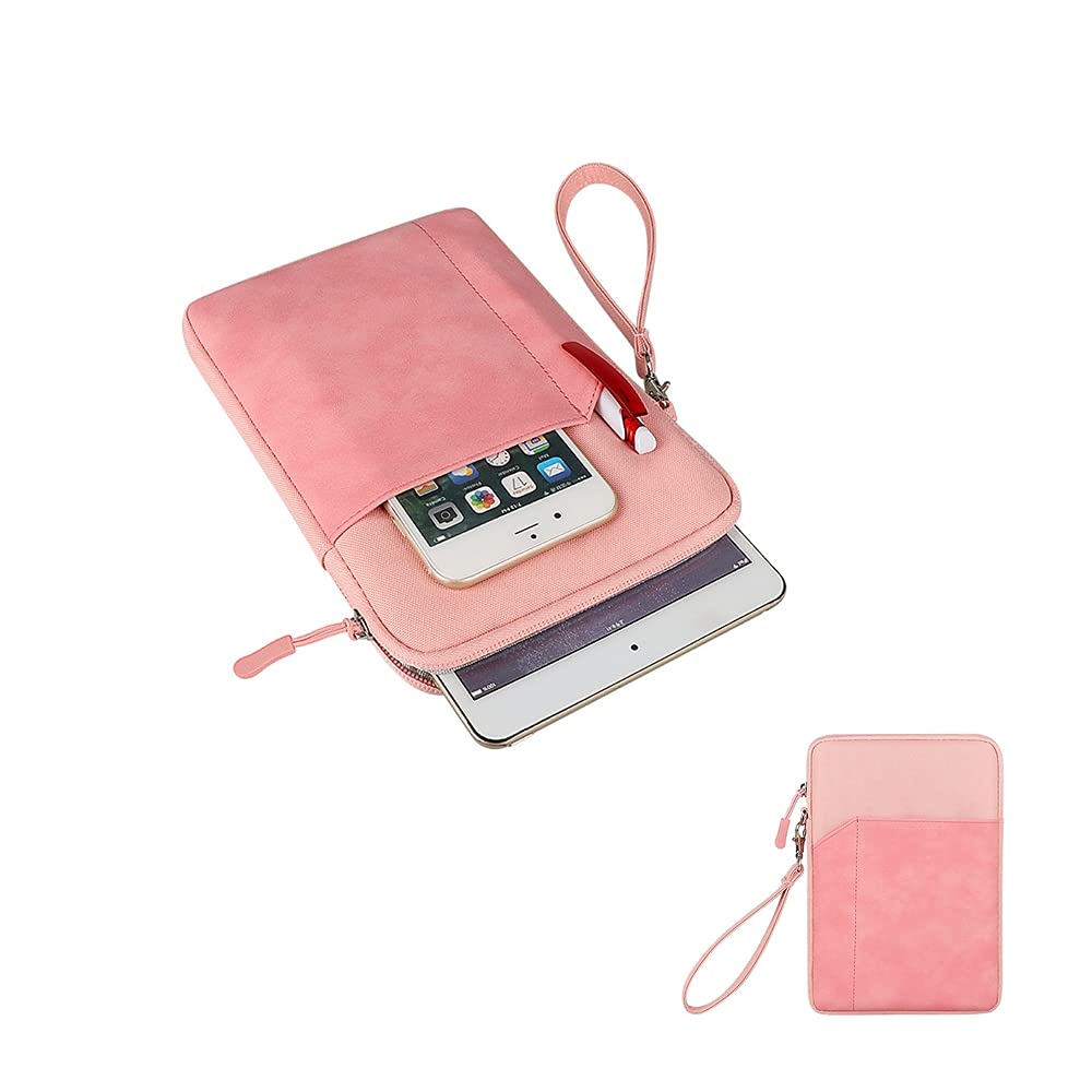 JUYUE Tablet Sleeve Case for 11-inch iPad Pro (3rd Gen) M1 5G 2021-2018/ 10.9-inch iPad Air 4 /10.2-in iPad 9th/8th/7th Gen with Keyboard, Carrying Storage Sleeve Bag with Accessories Pocket (Pink)