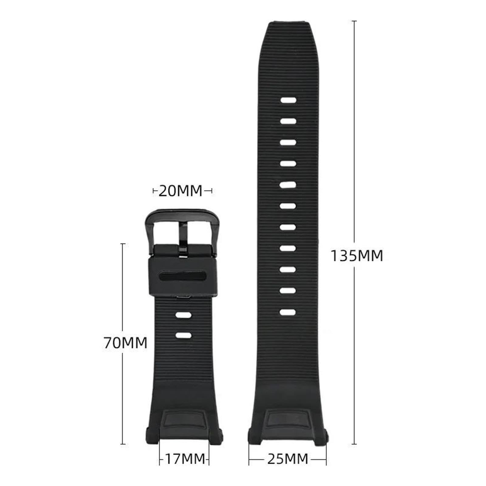 Compatible con la correa de silicona TPU Casio Series PRW-1500 PAW PRG-130