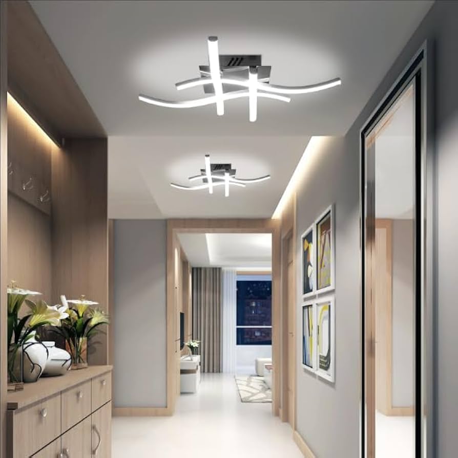 ANYTOP 36W Modern LED Flush Mount Ceiling Light, 60CM Curved