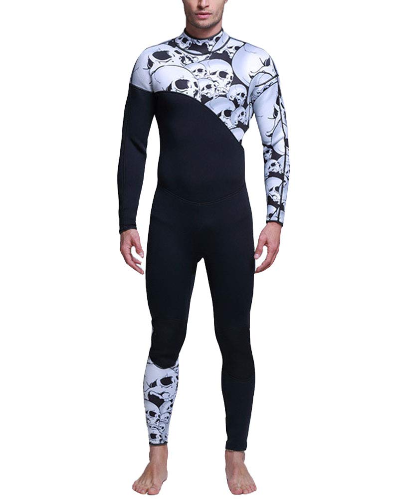 Mujeres/Hombres 3MM Traje de Buceo sin Capucha en Neopreno Traje Cuerpo Completo de Traje de Pesca Submarina Buceo para apnea y Pesca submarina