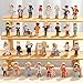 Blosssound 30 Pcs Wooden Community Helpers Toys Multicultural Career Wooden People Figures Small Diversity Professionals Wood Blocks for Preschool Classroom Play Games Educational Activity Supplies