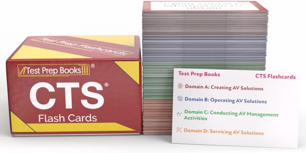 CTS Exam Study Cards: CTS Prep and Practice Test Questions for the Certified Technology Specialist Exam [Full Color Cards]