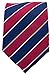 Scott Allan Mens College Striped Necktie - Navy Blue/Burgundy