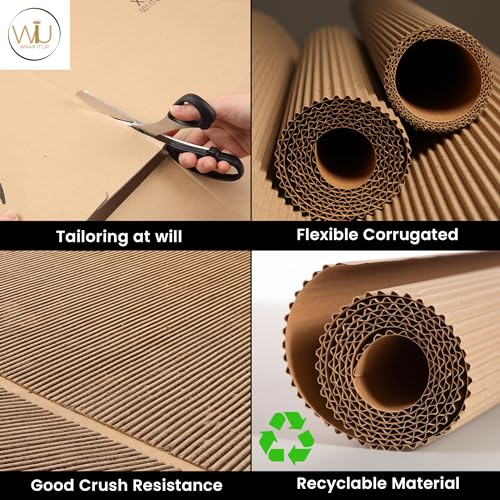 Image of WRAP IT UP Ecofriendly 2 Ply Brown Corrugated Roll For Ecommerce Packaging 160 GSM (21 Inch * 10 Meter)