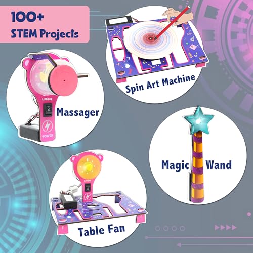 Butterfly EduFields 100+ STEM Engineering Project Kit for Girls Ages 8 10 12 15 Years | Ultimate DIY Science Experiments for Kids | Educational Engineering Toys Best Birthday Gift idea - Image 2