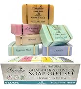 The Grecian Soap Company Goat Milk and Olive Oil Bar Soap – 6-Pack (5 Ounces Each, total 30ozs.) ...