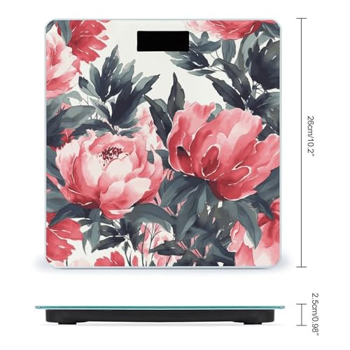 Báscula digital para baño con pantalla grande y vidrio templado miniatura 2
