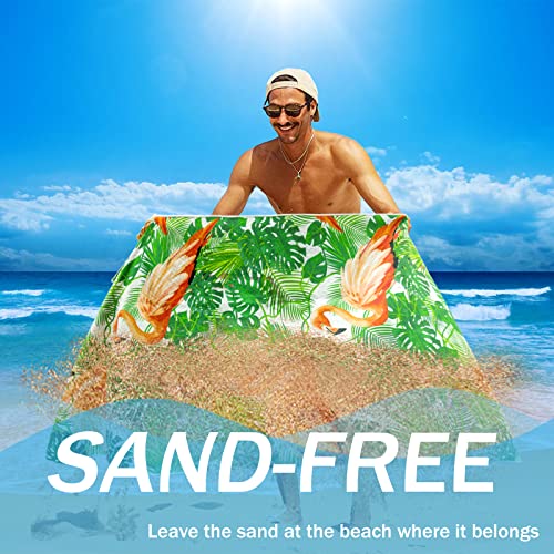 Cabanana Sand Free Beach Towel - Microfiber 32 X 64 Inch Quick Dry Lightweight Towel For Travel Sports Pool Swimming Bath Camping Yoga Girl Women Adults (Flamingo) #TOP3