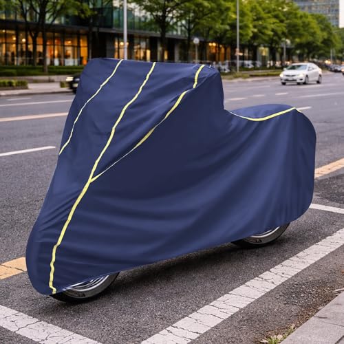Image of Auto Hub 100% Waterproof Bike Cover, Dustproof, UV Protection Bike Cover for All Two Wheeler Bike Upto 350cc Size -Waterproof Blue