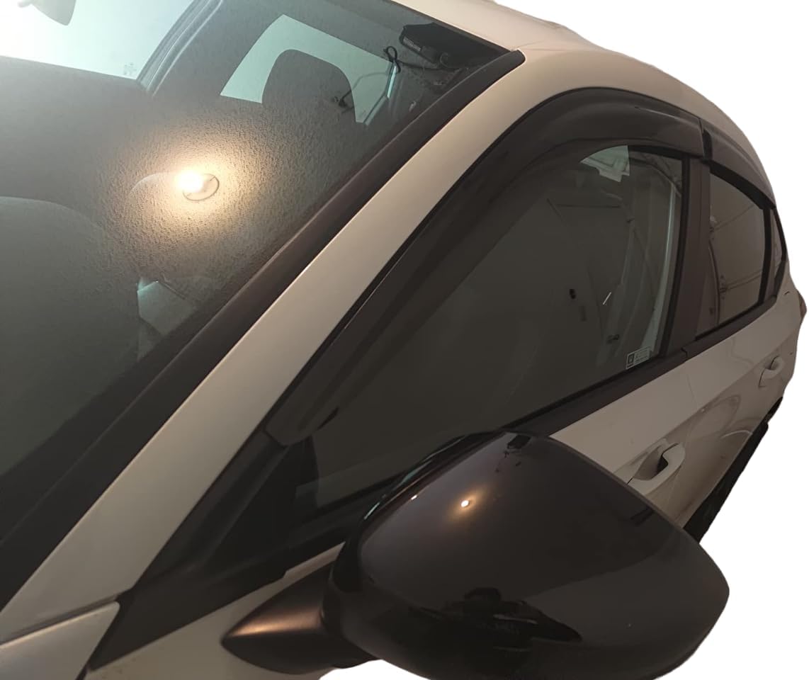 2022-2026 Tape-On Rain Guards for Honda Civic Hatchback Side Window Visor Deflectors HB LX Sport Touring EX-L Tinted Vent Shades Protectors 2023 2024 2025