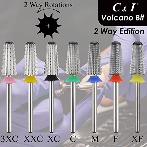 C&I Volcano taladro de uñas 2 direcciones rotación miniatura 6