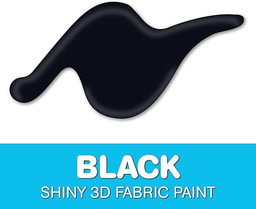 Miniatura 3 de Scribbles Pintura de tela 3D de 1 oz, color negro brillante