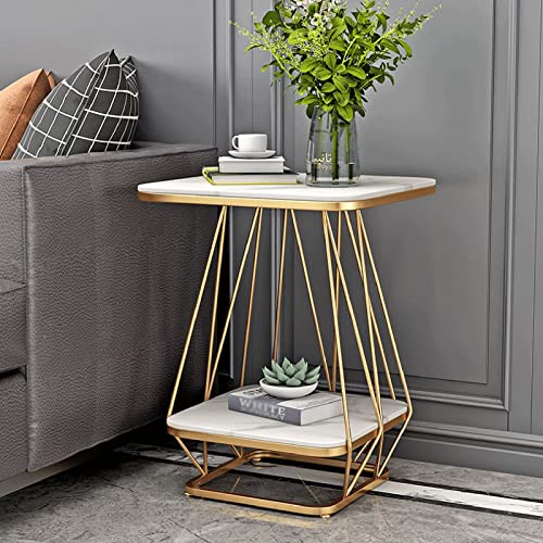 Table basse moderne en marbre 2 étages pour optimiser l'espace - 6