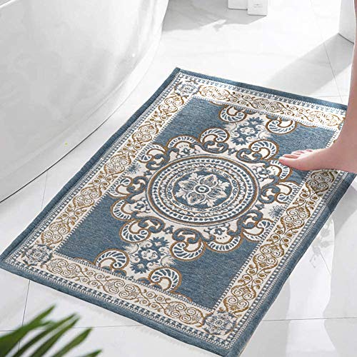 Chichic 36 X 24 Inch Indoor Welcome/ Floor Mat For Home Entrance, House, Inside Outdoor Outside Entryway Front Door Rugs Anti-Slip Rubber Back Low Profile, Grayblue #TOP6