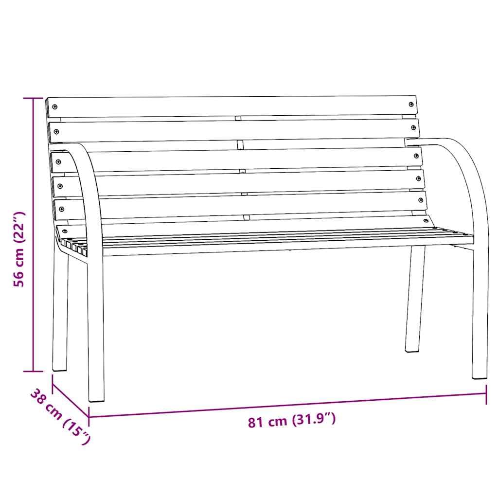 Banc de jardin pour enfants 81 cm en bois de sapin chinois gris