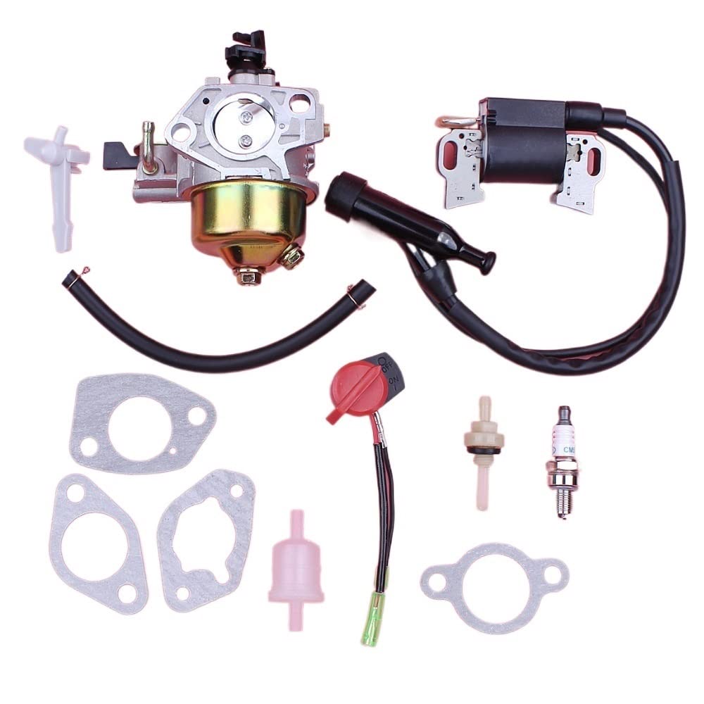 Bobine d'allumage et carburateur GX390 pour réparer une tondeuse en panne