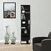 FURINNO JAYA Space Saving Multimedia Storage Tower, Espresso