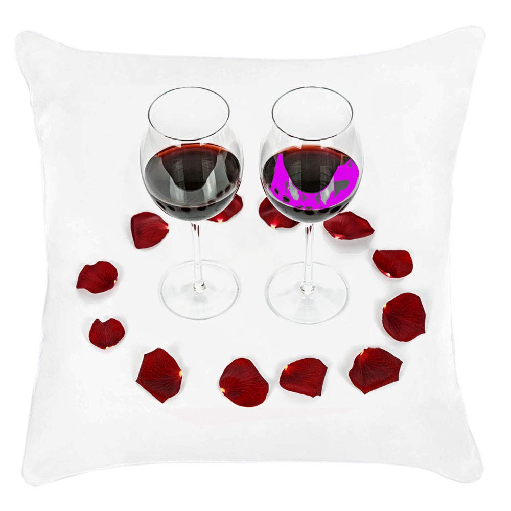 Akshant Gift Wrap Glass Printed Soft Polyester Multicolor Throw Pillow with Filler for Valentine Akshant Gift, Size-12x12 Inches Set of 1 Pcs