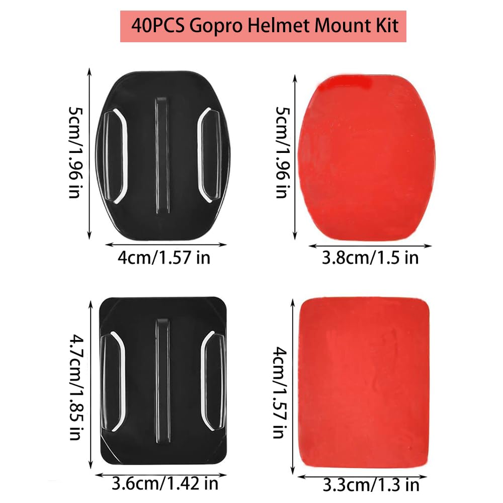 Supporti Adesivi Per Action Camera - 40 Pezzi Piatti E Curvi Per GoPro Hero - Foto 12