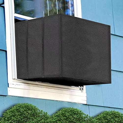 Aozzy Air Conditioner Covers for Window Units Ac Covers for Outside Unit Winter Outdoor Heavy Duty Waterproof Insulation Defender with Adjustable Straps 27.5" W x 19" H x 23" D Inches - Thumbnail 3