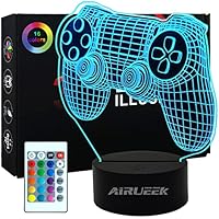AIRUEEK Lampara 3d Gamer Luz Nocturna, De 16 Colores Lampara