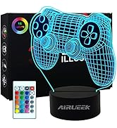 3D Game Controller Lampe mit Farbwechsel 16 Farben LED-Tisch-Schreibtisch-Lampen, Gamer Deko Lamp...