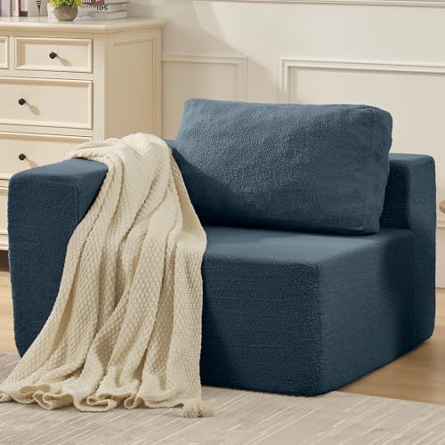 Furnify 40" Single Sofa for Adults, Upholstered Floor Sofa Couch