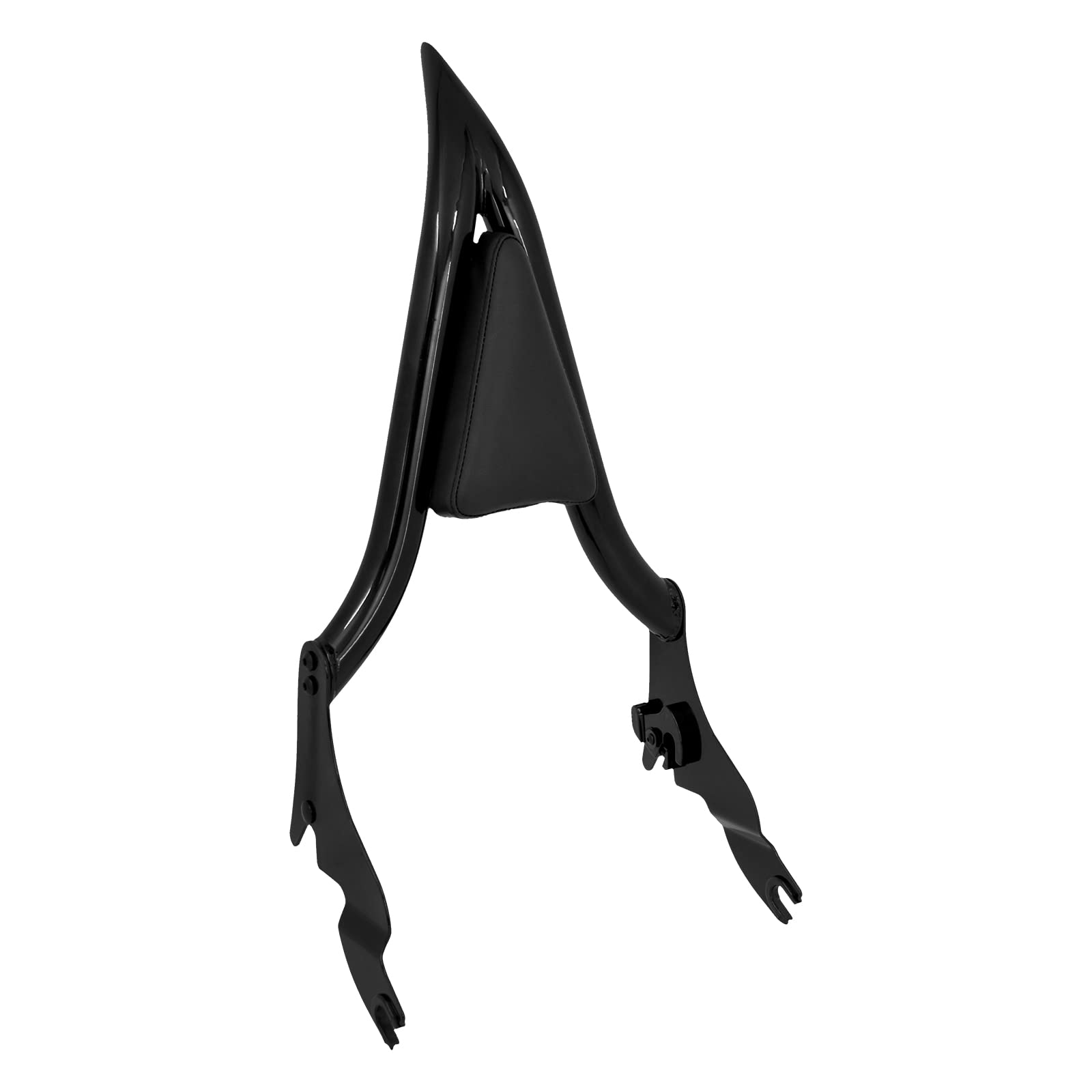 Dossier arrière de moto détachable avec dossier passager pour Harley Touring Road King Street Glide Electra Glide Road Glide FLHR FLHX FLHT FLTR 2009-2023 Noir 40,6 cm