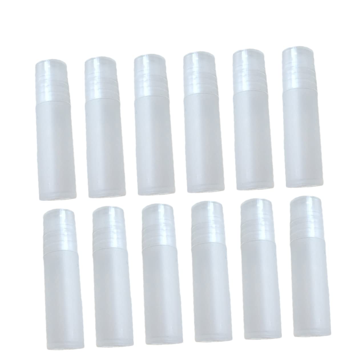 PACKOVE Bottiglia Roll-on 5ml Bianca in Pp, 100 Pezzi per Essenza