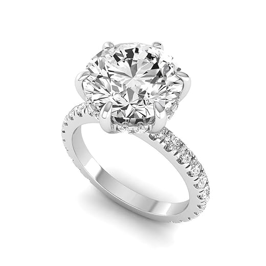 Hidden Halo Round Lab Grown Ring