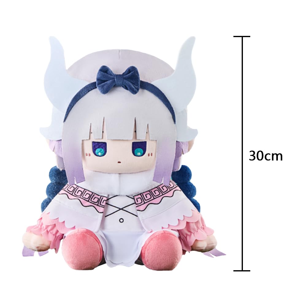 Kanna Kamui Plush Figure Pillow Anime Kobayashi Kanna/Tohr Stuffed Figure Sitting Character Soft Cushion Sofa Home Decoration Gifts 30CM — view 4