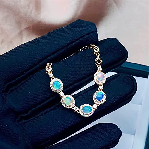 Bracelet en opale véritable et authentique bijoux argent 925