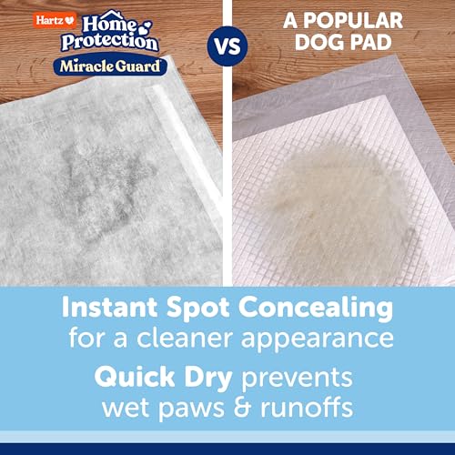 Image of Hartz Miracle Guard Dog and Puppy Dog Pads Max Absorbency 24 Hour Use Odor Eliminating No Leaks, 3XL Size 20 Count