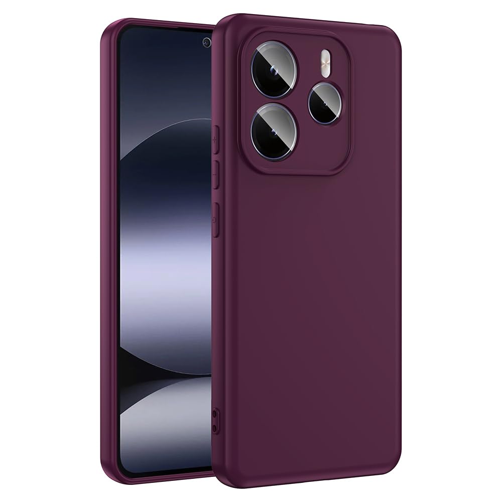 Zore Xiaomi ile uyumlu Redmi Note 14 5G Kılıf Zore Mara Lansman Kapak Koyu Mor