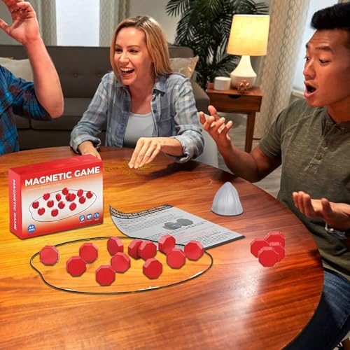 Ajedrez Magnético Portátil para Viajes y Camping con Piedras Magnéticas - Incluye Juego de Rompecabezas de Formas Geométricas Juego de Mesa Educativo de Estrategia y Damas para Niños de 9 a 14 Años - imagen 3