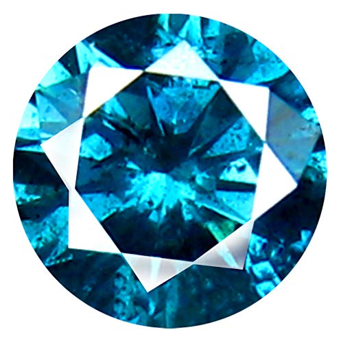 Diamant bleu vif naturel de 4 x 4 mm idéal pour bague de fiançailles unique