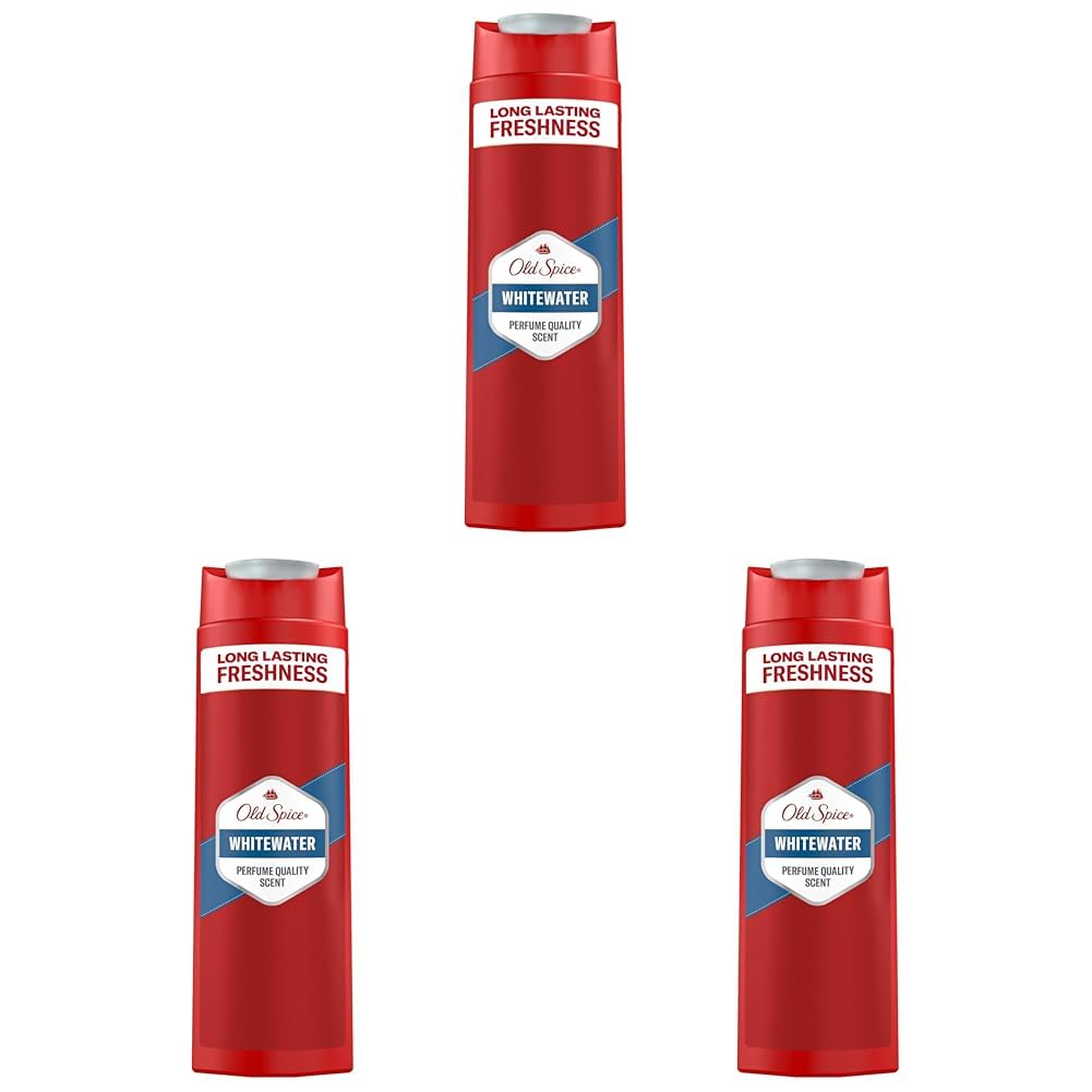 Old Spice Whitewater Erkekler İçin Duş Jeli ve Şampuan 400 ml 3lü paket