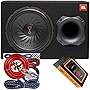 JBL SUBBP12AM - 450 Watts (150W RMS) 12” Amplified 12 in. Ported Subwoofer with Sub Level Control and Distortion Free Bass with Gravity Magnet Phone Holder Bundle