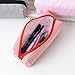 OZAOZ Cute Pencil Case Capacity Pencil Pouch Aesthetic Pen Bag Office Stationery Organizer Simple Sturdy Multifunctional Cosmetic Pouch (Navy blue)