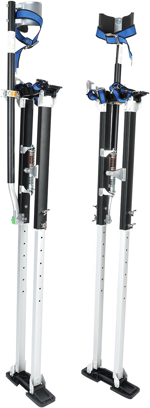 Drywall Stilts 36 Inch-50 Inch Aluminum Tool Stilt Adjustable Lifts for Painter Taping Black