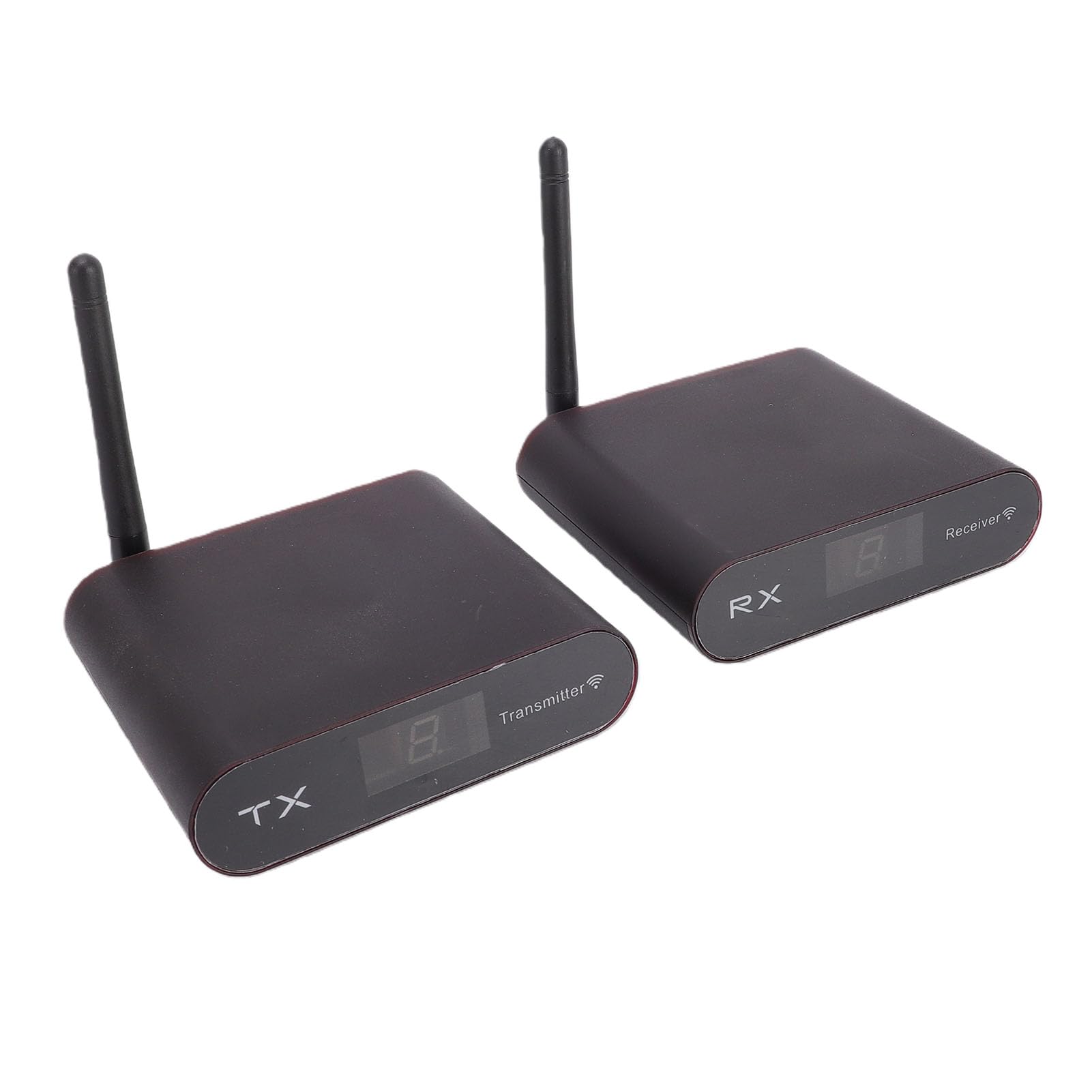 Annadue Bezprzewodowy Odbiornik-nadajnik AV 5,8 GHz, Zasięg 500 M | 8 Kanałów do Wyboru, do Rejestratora DVD, Bezprzewodowego Systemu Przesyłania Wideo, z Kablem IR