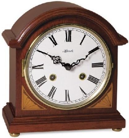 Liberty Mantel / Table Clock with Mechanical Movement by Hermle (Cherry) by Clockrite