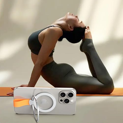Miniatura 8 de Soporte magnético de agarre para teléfono mejorado 2024  Bucle de silicona, compatible con MagSafe, soporte de anillo para teléfono celular  Anillo
