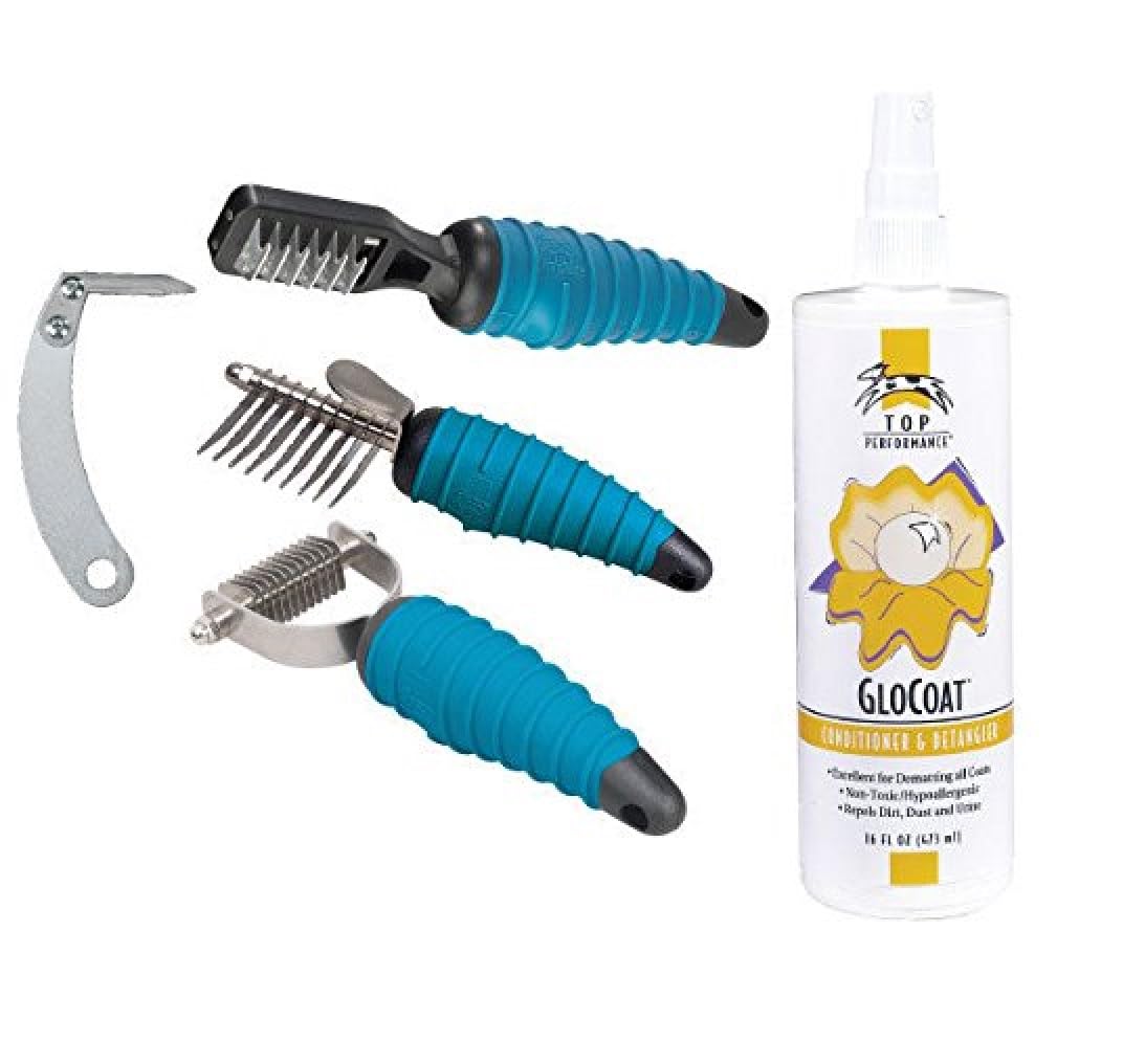 Ergonomic Dog Grooming Tools - Dematting Combs Rakes and Splitters for Dogs(Dematting Tool Kit)