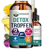 Detox Tropfen 5in1| Abnehmen, Leberkur, Mariendistel, Darmreinigung, Verbessert die Verdauung, Unterstützung des Immunsystems | Ingwer, Kletten, Rhabarber, Löwenzahn