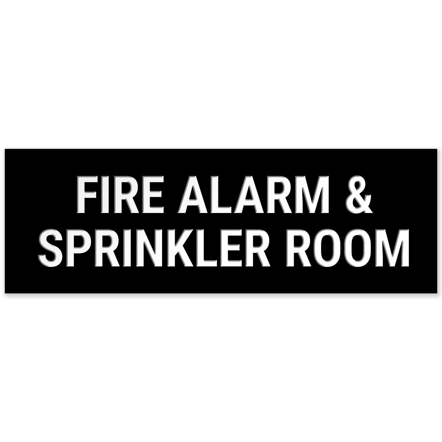 Fire Alarm & Sprinkler Room Sign, Engraved, 2x6 Inches, Indoor/Outdoor Use, Made in USA