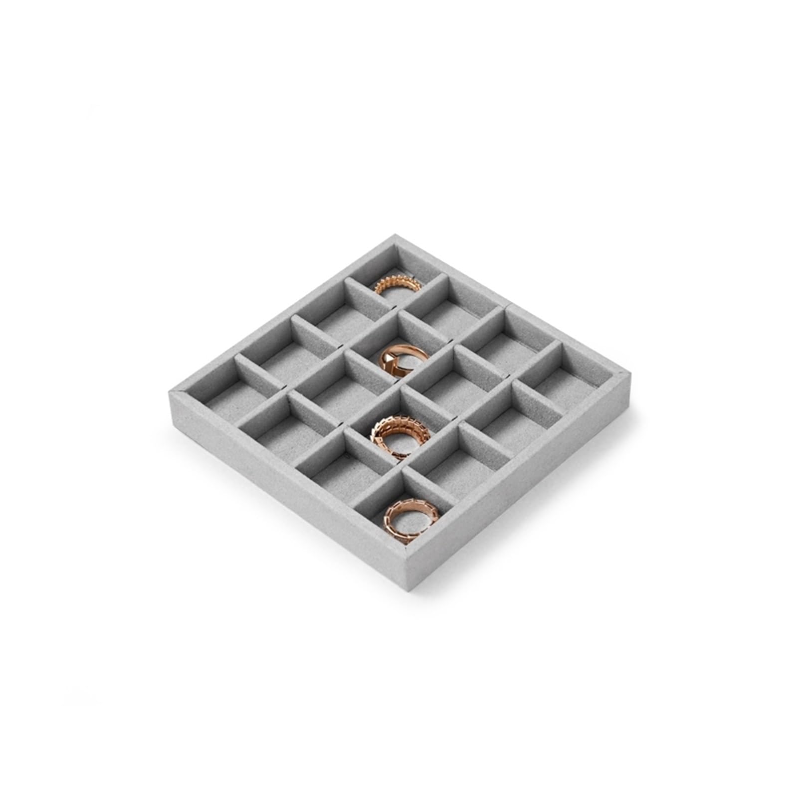 YGMNQAL Velvet Jewelry Tray Display Trays Grey Velvet Jewelry Display Tray For Ring Earrings Bangle Necklace Tray Organizer Jewelry Display Tray Grey