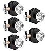 Gobrico Diamond Crystal Door Knobs with Lock,Antique Octagonal Interior Bed Bath Knobs Locksets,Matted Black Classic Arched Rosette,5 Pack